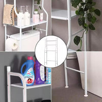 Mobile Salvaspazio per Lavatrice con 3 Ripiani Anti-Ribaltamento, Scaffale Organizer per Bagno e Lavanderia