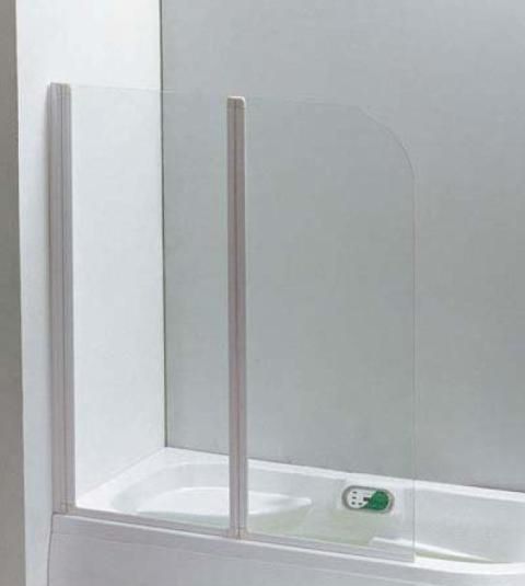 Anta sopravasca in vetro 4 mm - Telaio Bianco - Misura: 120 x 138 h (Telaio bianco)