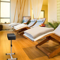 Poggiapiedi Pedicure Manicure, Sgabello Pedicure Estetista Regolabile in Altezza, Poggia Piedi per Pedicure con Cuscino Spesso (Nero)