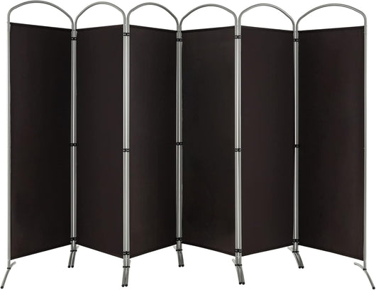 Paravento Pieghevole a 4/6 Pannelli, Separé Divisorio Interno ed Esterno, Pannelli Divisori per Camera da Letto, Ufficio e Soggiorno (331 x 188 cm 6 Pannelli, Marrone)