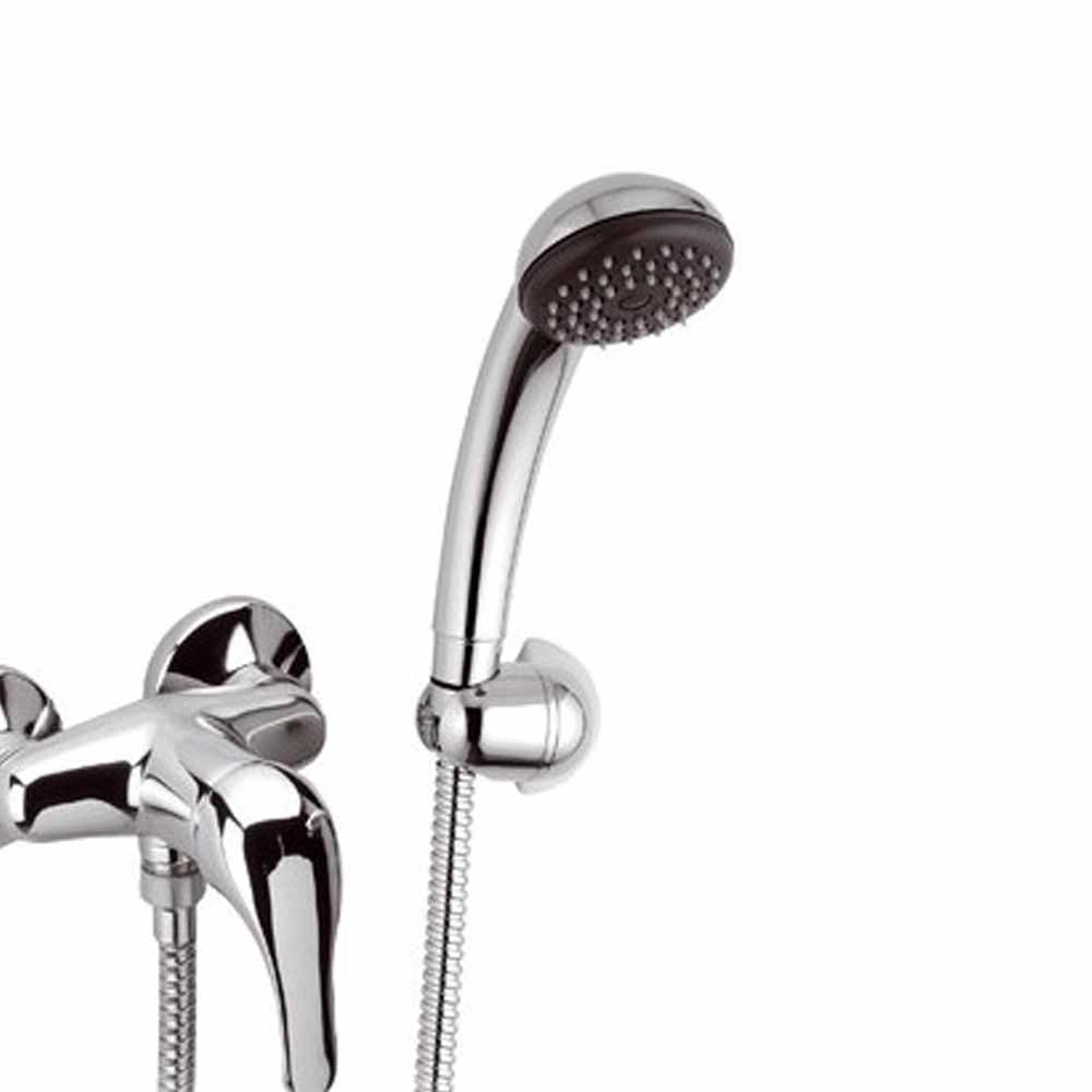 Miscelatore doccia con doccetta e leva frontale. serie 100