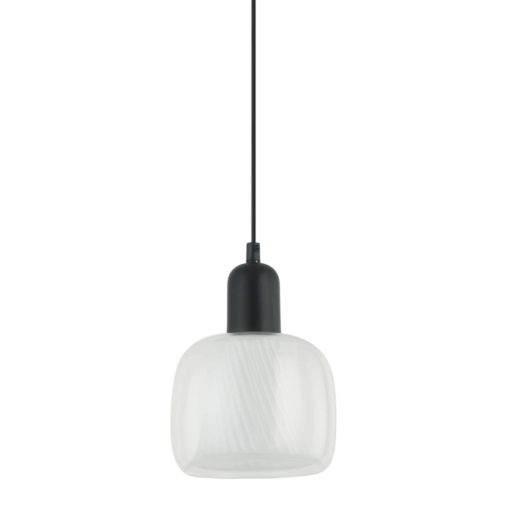 Lampada a sospensione Italux Lamezia nera Ø16 E27 1 luce