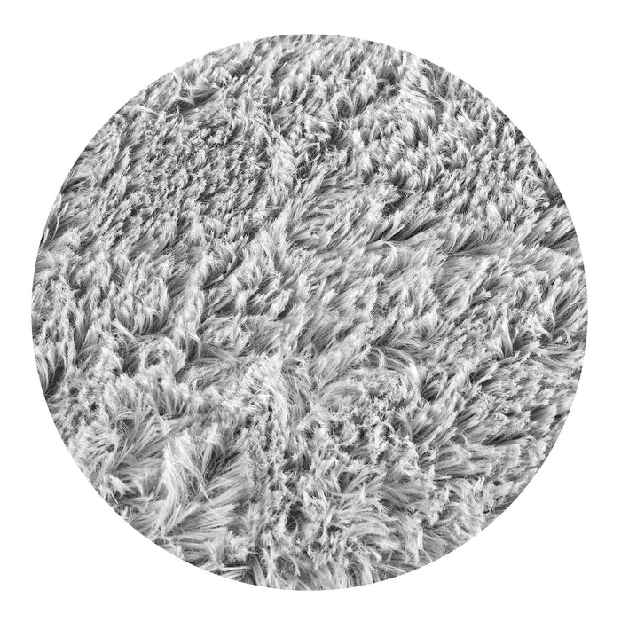 AIO FACTORY 50x70 cm Tappetino per cuccia per cani Shaggy Grigio chiaro Impermeabile