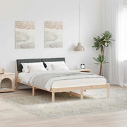 Struttura del letto-Giroletto marrone e grigio scuro 135 x 190 cm 497846