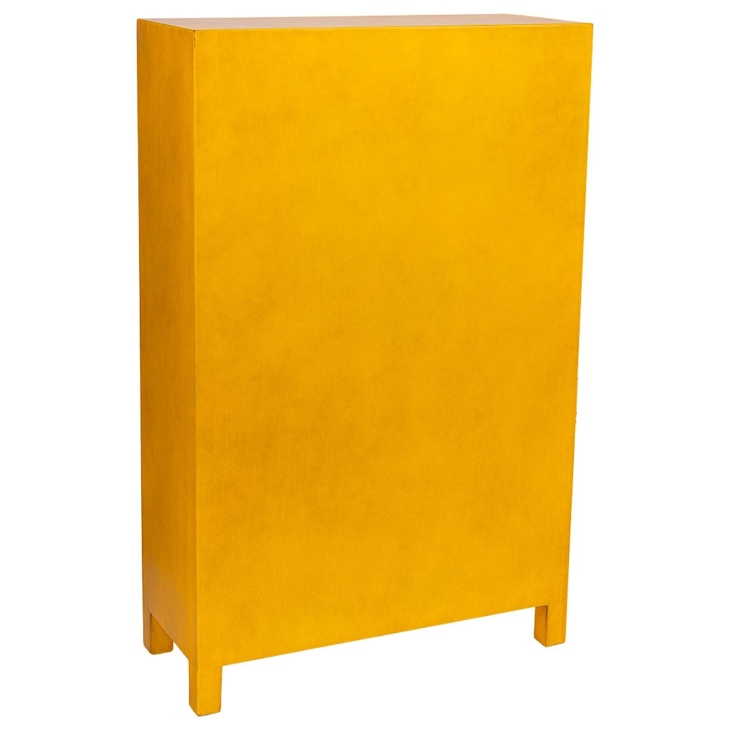 Comò in legno con 6 cassetti e 2 porte 63x26x101