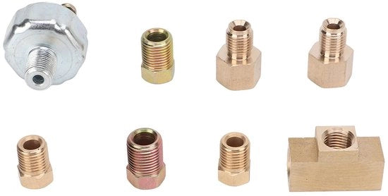 Adattore idraulico di freno - Set di interruttore di luce freno idraulico - Universale - Materiale ABS - Per modifica automobilistica - Adatto per diverse modelli...
