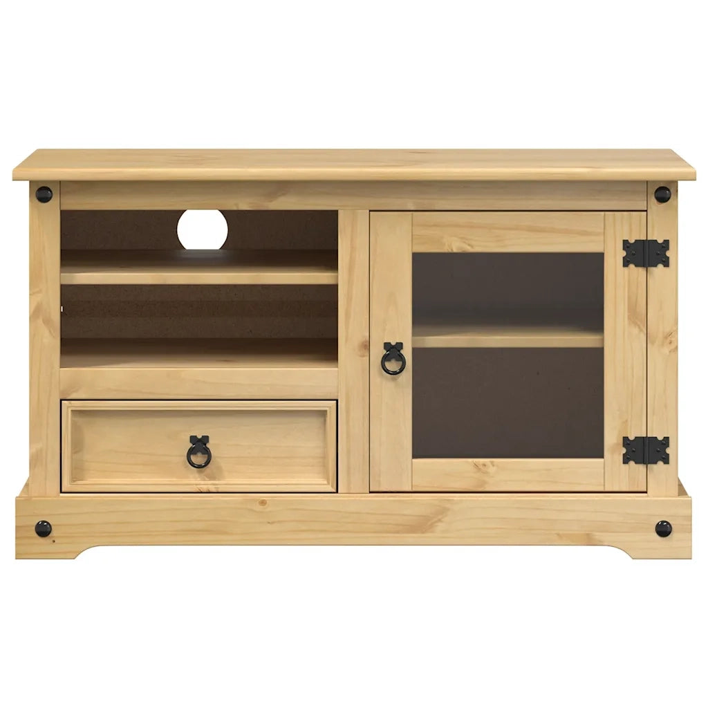 Mobile Porta TV Corona 100x45x58 cm in Legno Massello di Pino 4005669