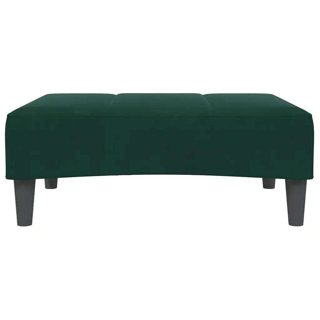 Poggiapiedi Verde Scuro 77x55x31 cm in Velluto 4007377
