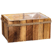 Cesto rettangolare in legno 21x15x10h cm