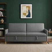 Divano con Storage Grigio Scuro 192 x 78 x 87 cm Poliestere 42036976