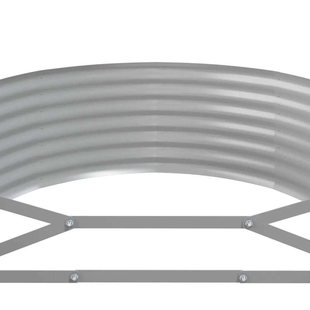 Letto Giardino Acciaio Zincato 322x100x36 cm Verde 318998