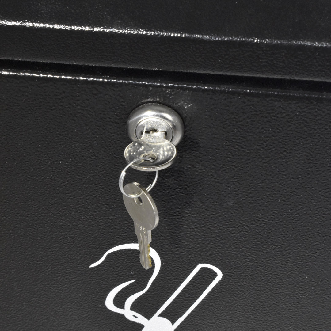 Posacenere a Colonna 23,5x86x23,5 cm in Metallo Nero 5L per Interno Esterno