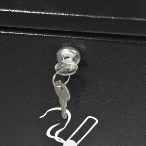 Posacenere a Colonna 23,5x86x23,5 cm in Metallo Nero 5L per Interno Esterno