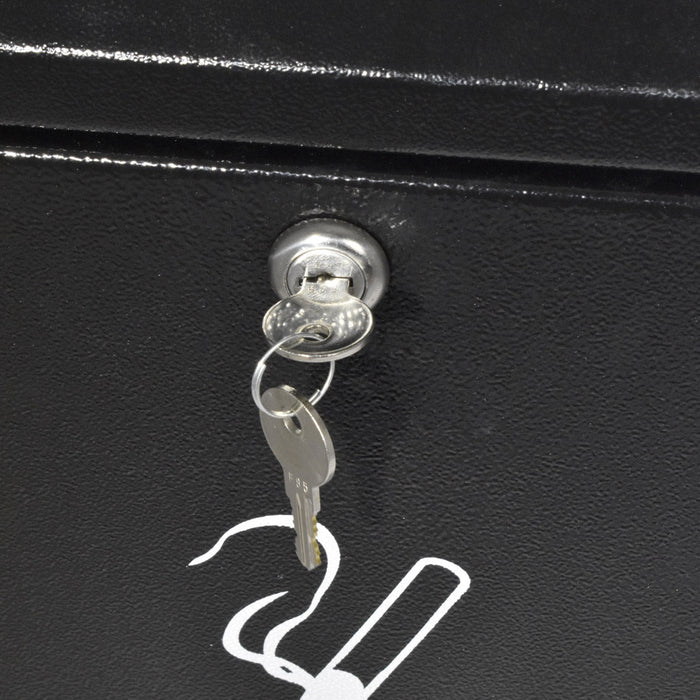 Posacenere a Colonna 23,5x86x23,5 cm in Metallo Nero 5L per Interno Esterno