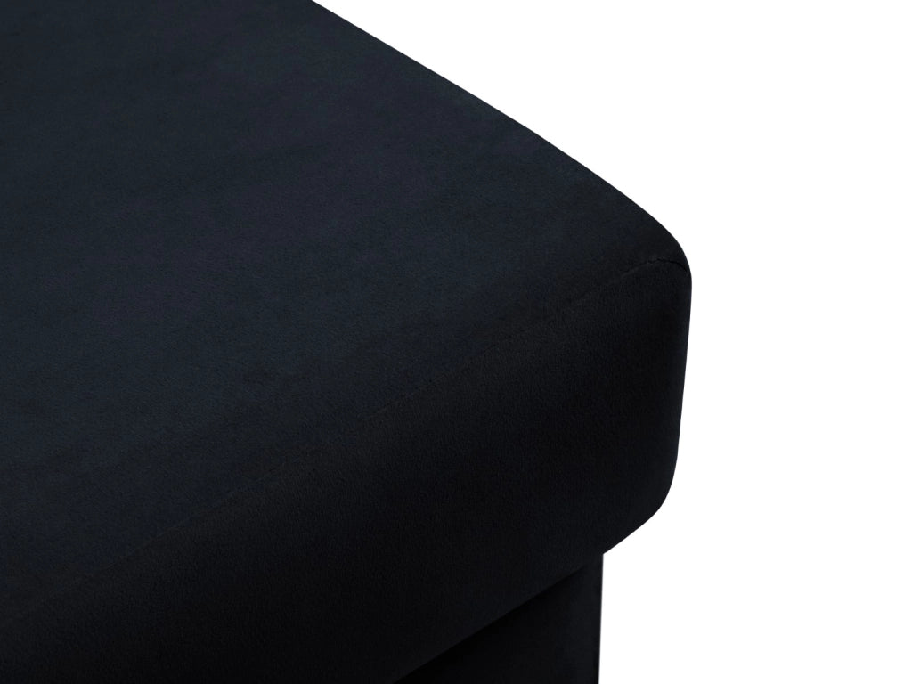 Cosmopolitan Design - Pouf "Kyoto" in velluto blu scuro 