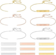 Set di bracciali da personalizzare con graffetta - 9 colori inclusi etichette bianche - creare bracciali per adulti