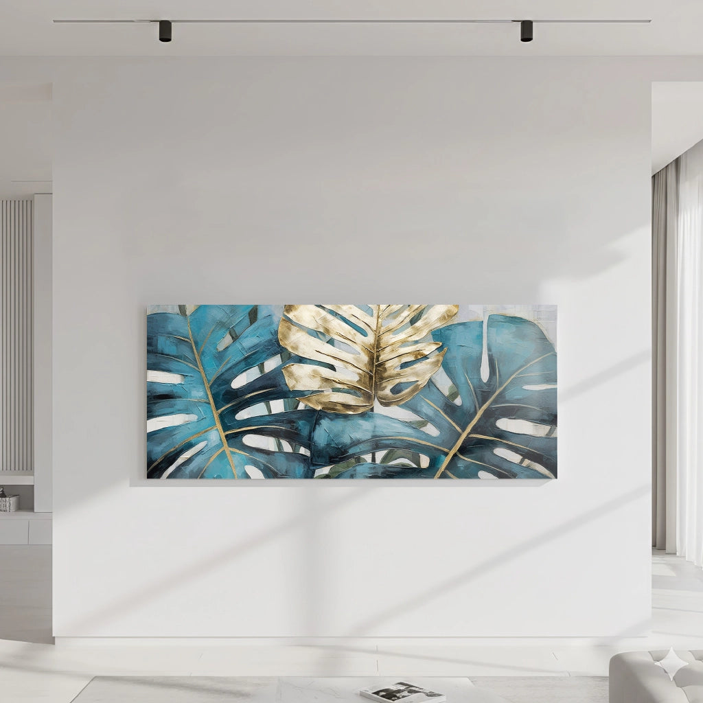 Quadro Moderno su Tela per Soggiorno e Camera da Letto 40x120 cm - Stampa Professionale su Telaio in Legno con Gancio Integrato - Dipinto Panoramico Decorativo da Parete. ASS2-DIS2