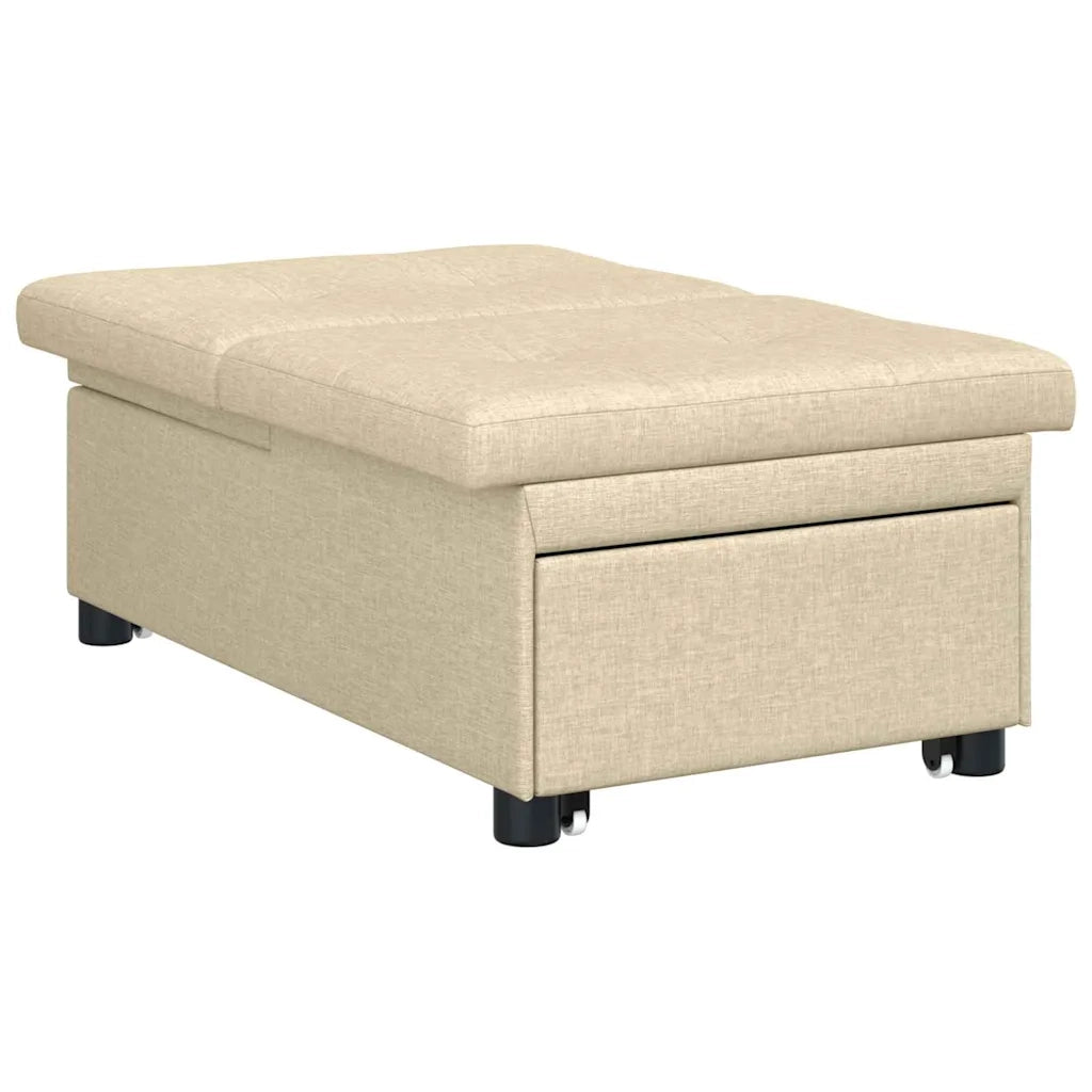 Divano Letto Estraibile Crema 194 x 50 x 82 cm Tessuto 42008588