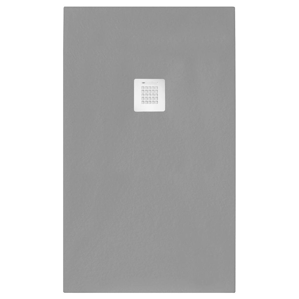 Piatto doccia rettangolare 80x120 cm effetto pietra marmoresina STONE grigio cemento FRANCIA
