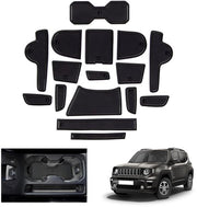 Accessori per Jeep Renegade Facelift 2019-2024 2025, mattoncini antislittamento, mattoncini in gomma antislittamento per nuova Renegade a partire dal 2019, mattoncini per console centrale, mattoncini per pedane, accessori per Renegade (nero)