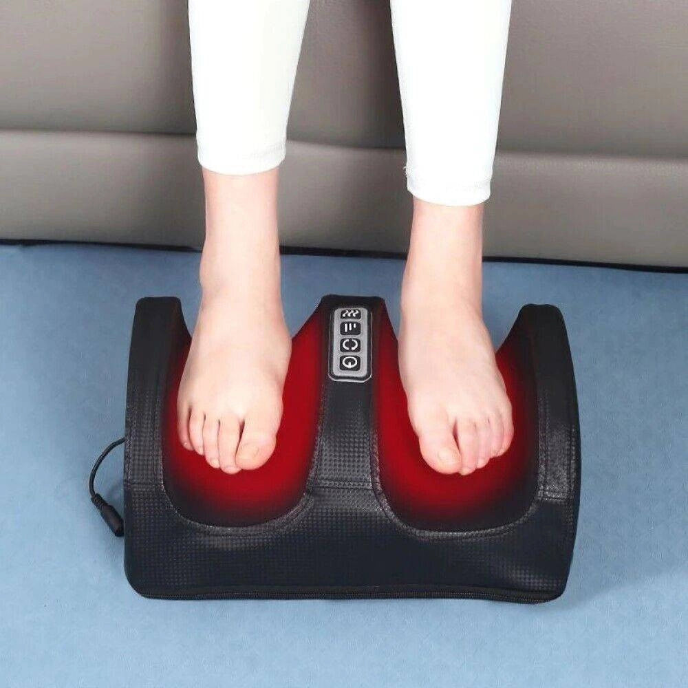 Trade Shop - Massaggiatore Elettrico Shiatsu Plantare Piedi Polpacci Con Riscaldamento 16109 -