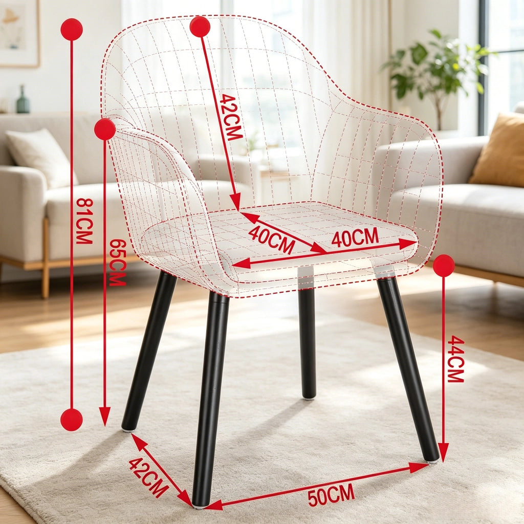 SEDIA da pranzo imbottita 81 cm Velluto Nero/Blu Set da 2 pezzi