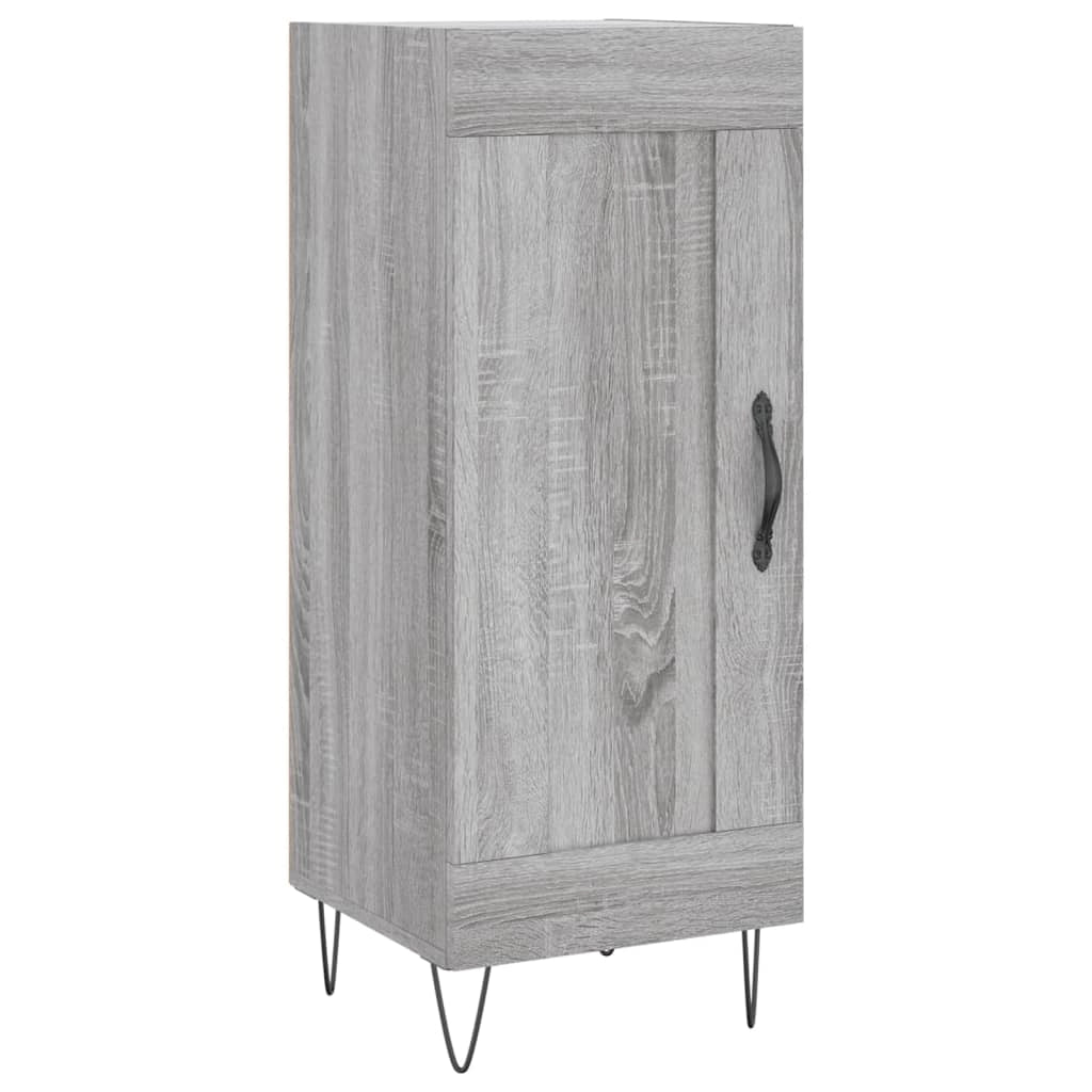 Buffet credenza cassettiera armadio mobile contenitore organizer cucina soggiorno salotto rovere Sonoma alto 34,5 x 34 x 180 cm legno ingegnerizzato grigio 02_0035266