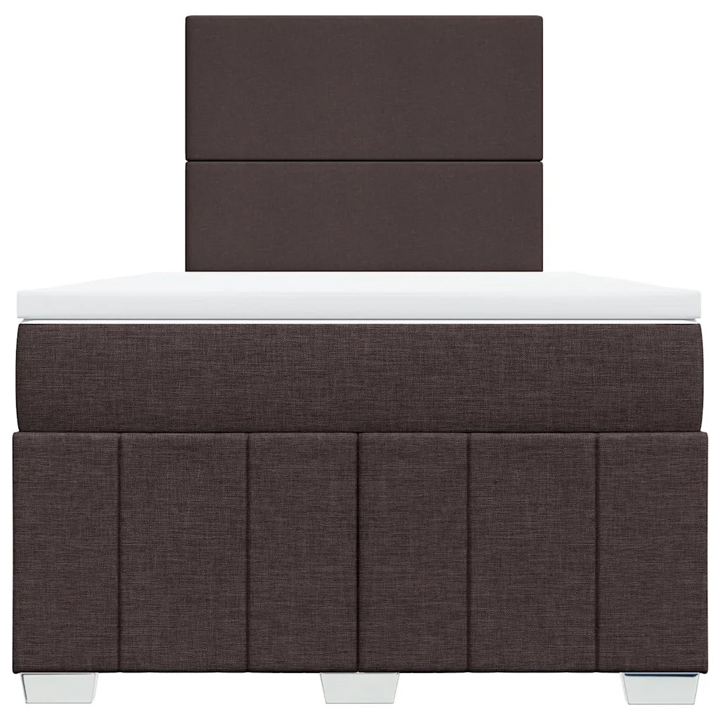 Giroletto a Molle con Materasso Marrone Scuro 120x190cm Tessuto 3293903