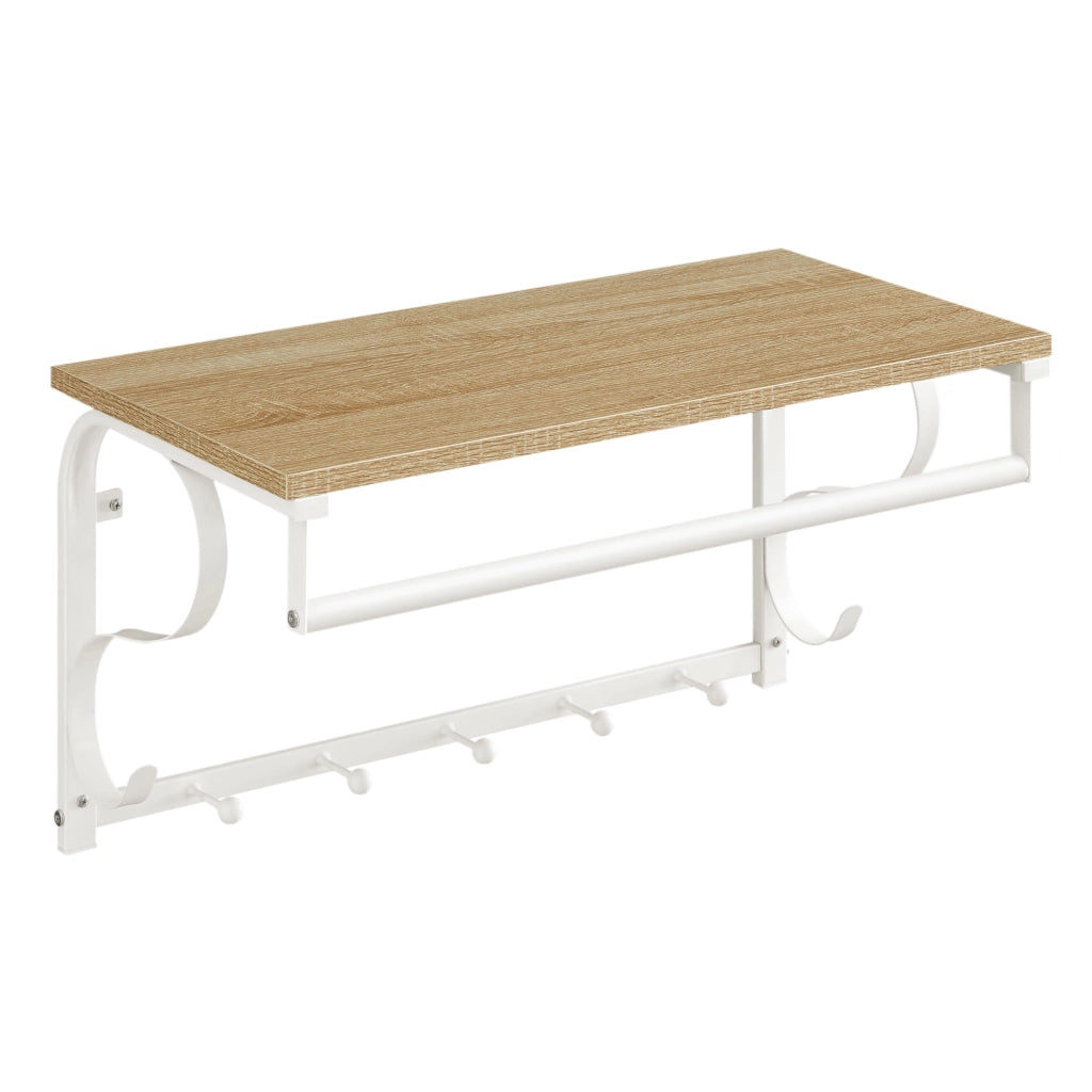 Mensola da parete Valora con ganci - Rovere Sonoma Stile scandinavo