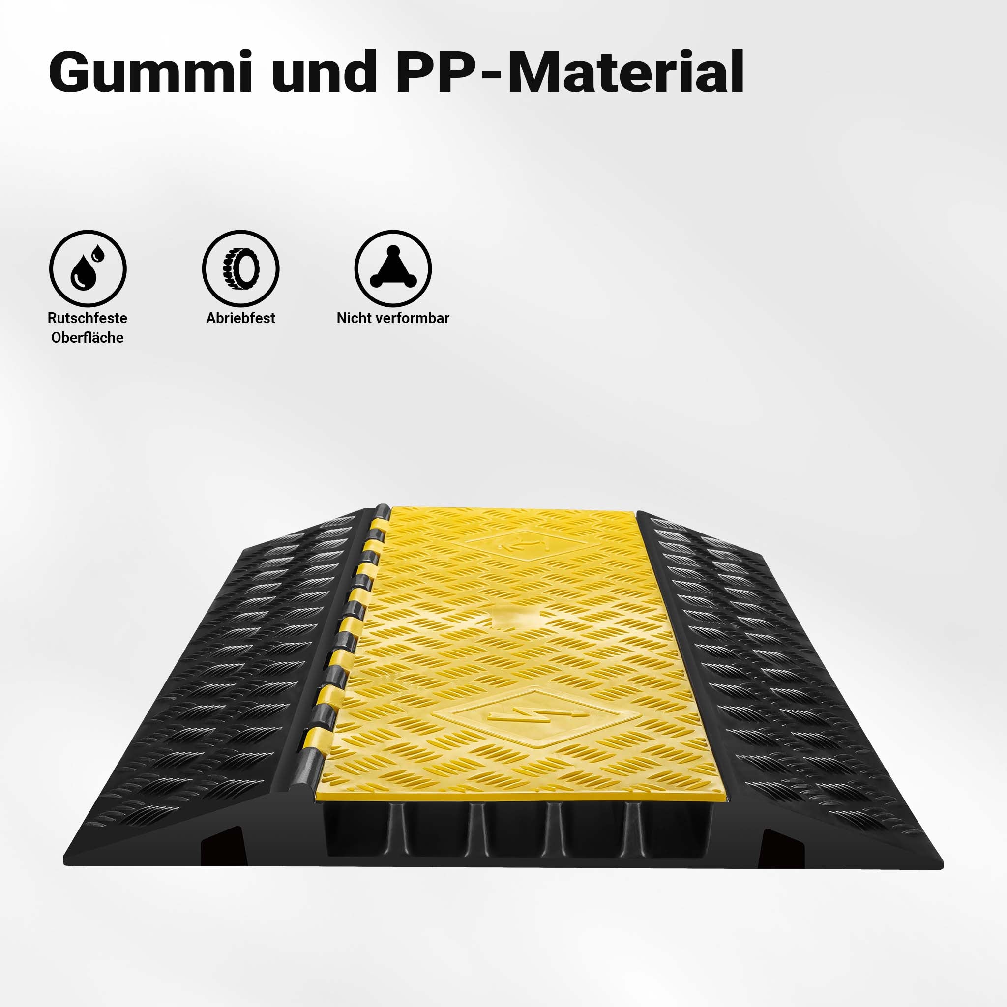 Canalina passacavi carrabile, 930x540x55mm, 5 canali, max 30 t, Pedana copricavo