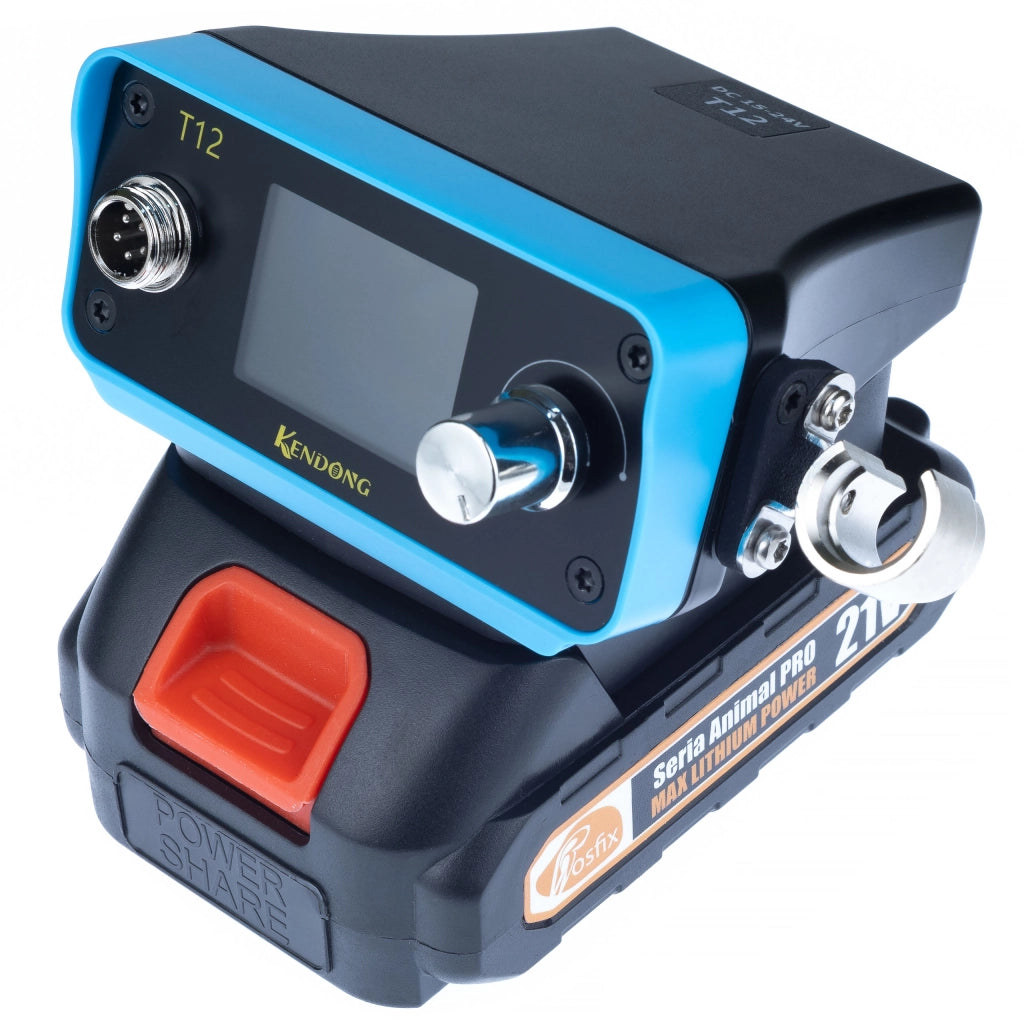 Stazione Saldante a Batteria T12 Rosfix Blue Delphin AT12BD – Riscaldamento Rapido, Display TFT, Regolazione 200-450°C