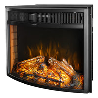Camino Elettrico da Incasso 49,5x66x26 cm Effetto Fiamma 1500W Ararat Nero