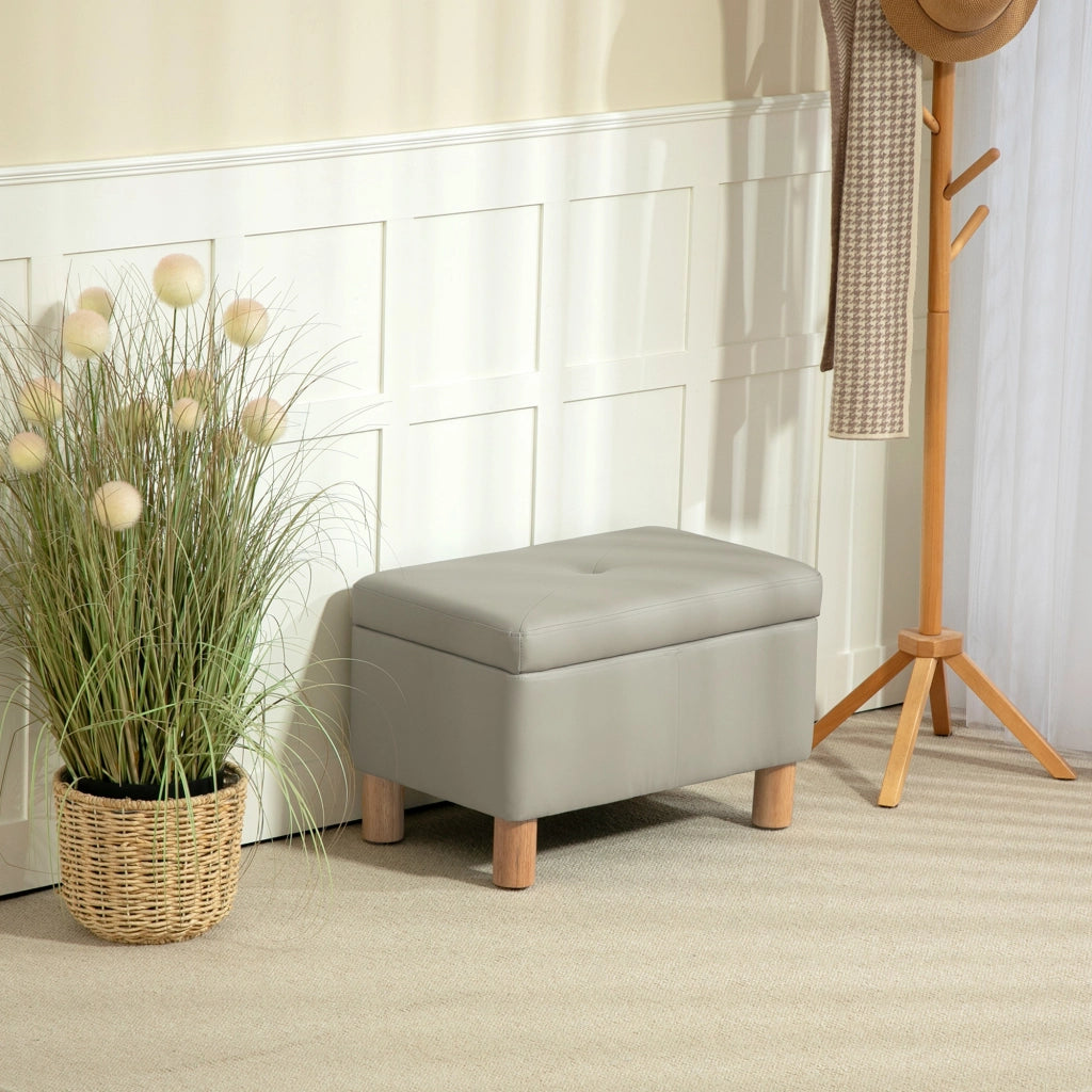 Poltrona con contenitore ¨C Zephmum ¨C Grigio chiaro 60x38x40 cm