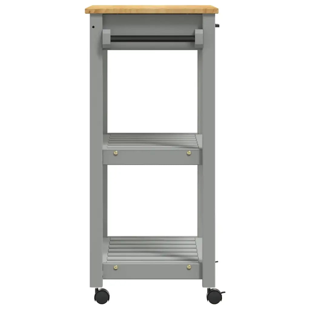 Carrello da Cucina MONZA 60x40x88,5 cm in Legno Massello di Pino CFW1130251