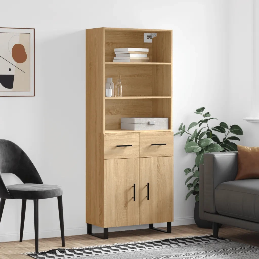 Credenza Rovere Sonoma 69,5x34x180 cm in Legno Multistrato 3200540