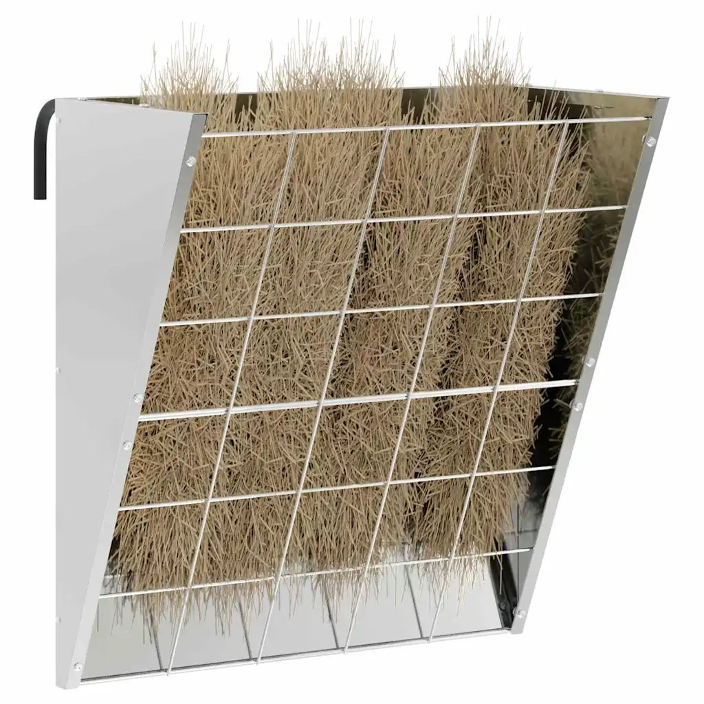 Mangiatore Appeso per Fieno Argento 61 x 33 x 66 cm CFW3042417