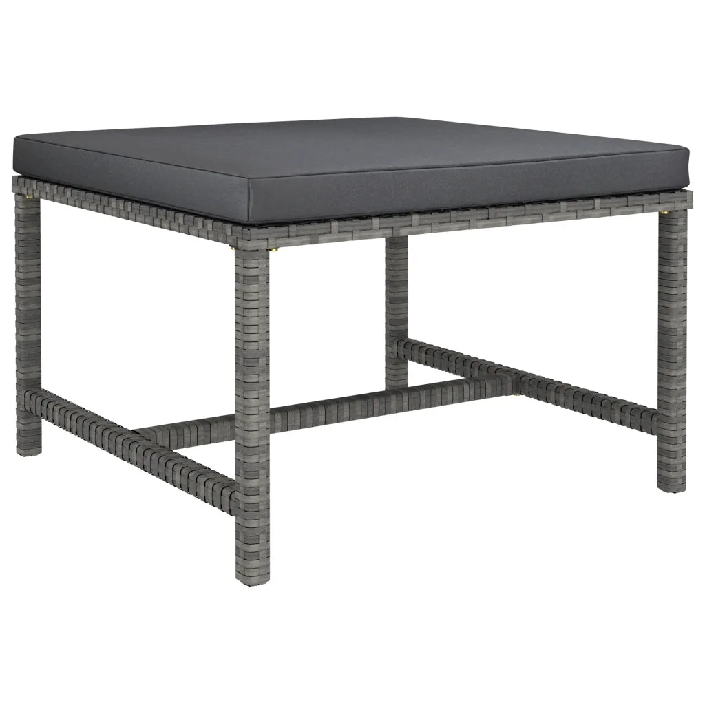 Set Divani da Giardino 6 pz con Cuscini in Polyrattan Grigio cod mxl 36277