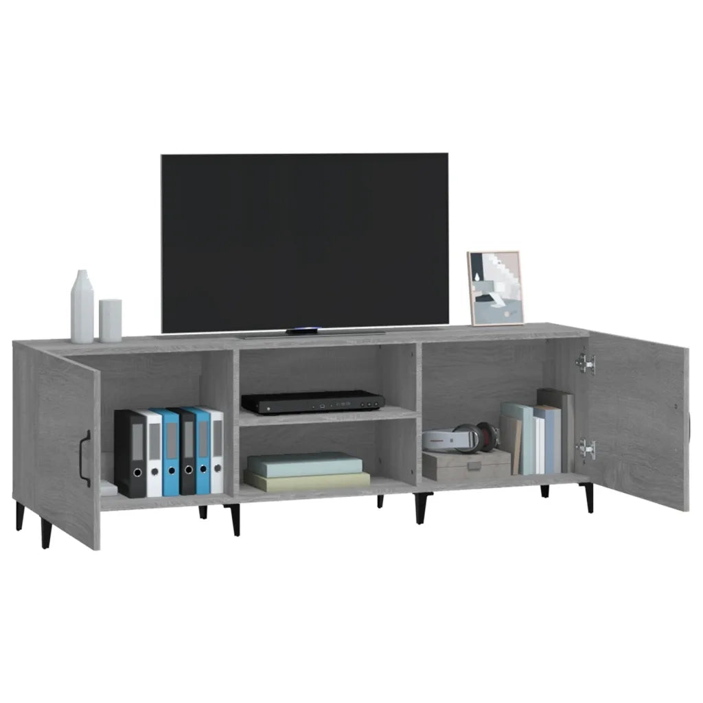 Mobile Porta TV Grigio Sonoma 150x30x50 cm in Legno Multistrato 817505