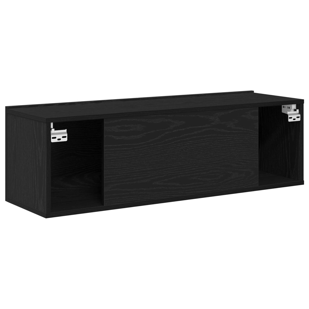 Armadi TV 2 pz Nero Rovere 100x30x30 cm in legno ingegnerizzato