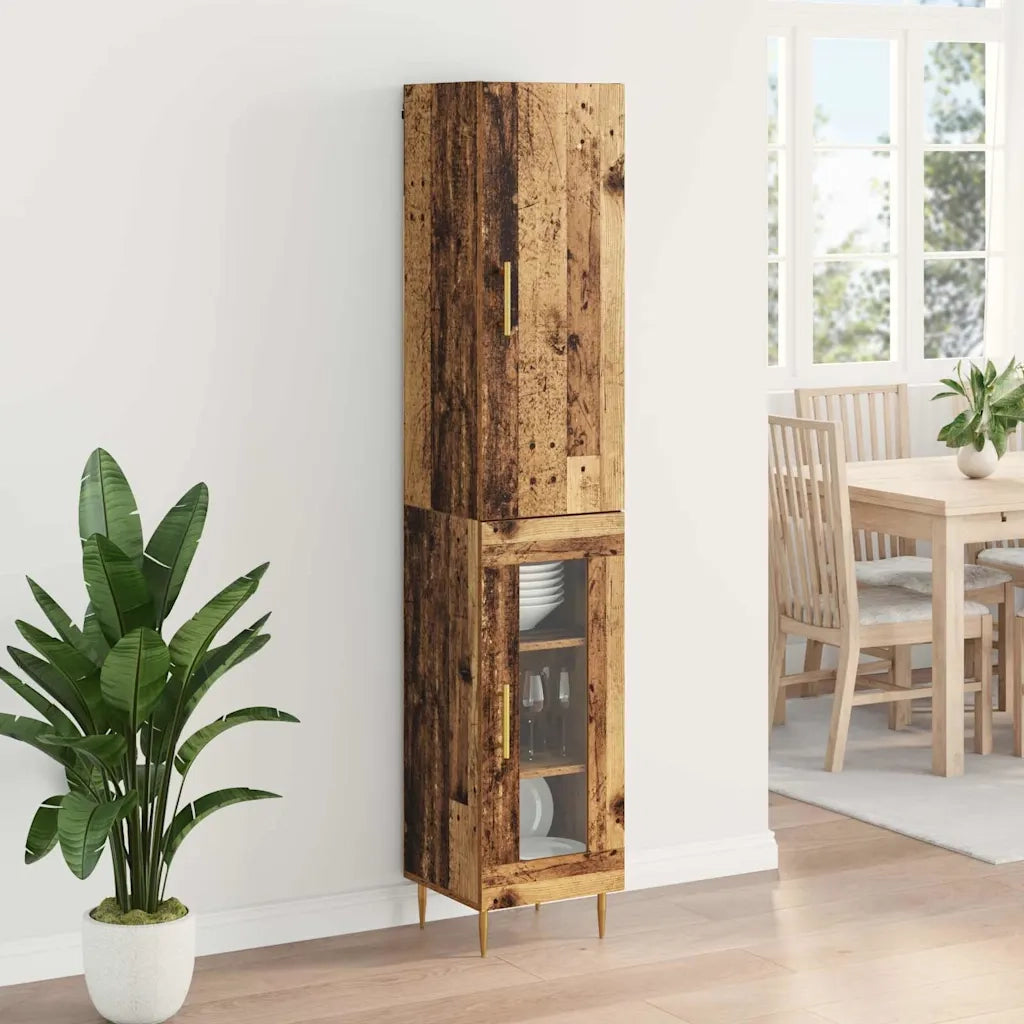 Credenza 2 pz | Madia | Buffet da pranzo | Armadio da pranzo Legno vecchio Legno multistrato