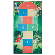 Tappeto tappetino Verde Campana Stampa 80 x 150 cm passatoia a pelo corto per bambini