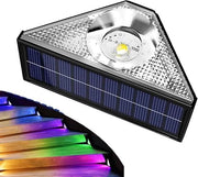 Illuminazione esterna alimentata da energia solare, illuminazione scale, impermeabile, illuminazione LED, adatta per scale esterne, gradini, cancelli, cortili interni, terrazze, scarpe, sentieri e decorazione.