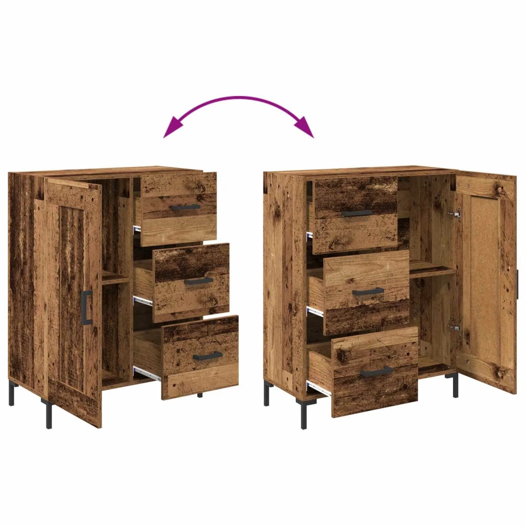 Credenza | Madia | Buffet da pranzo | Armadio da pranzo Legno vecchio 69.5 x 34 x 90 cm Legno multistrato
