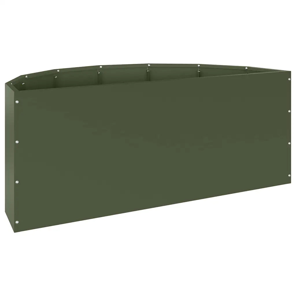 Fioriera Verde oliva 90 x 45 x 35 cm Acciaio