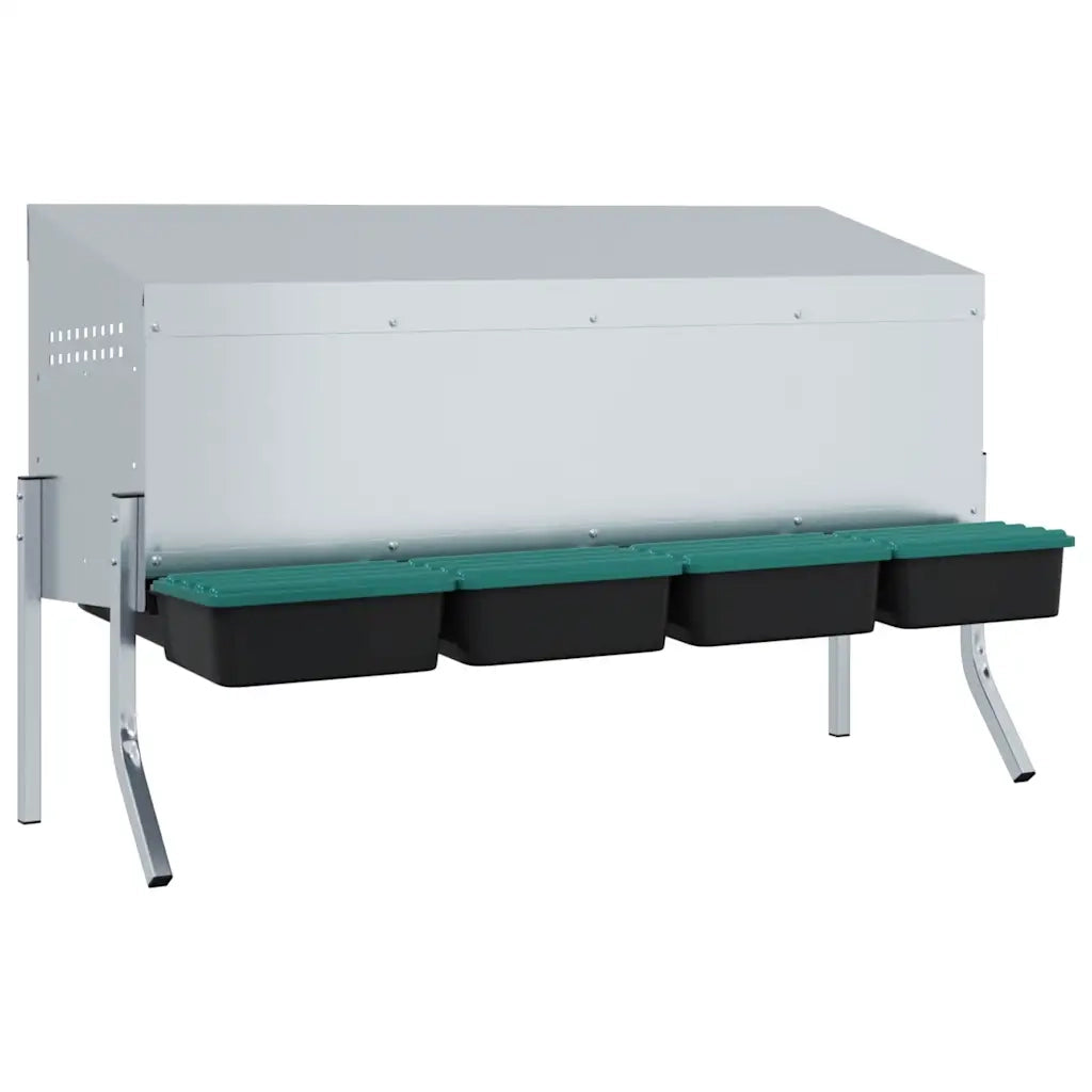 Nido per Galline a 4 Scomparti con Gambe in Acciaio Zincato CFW6865095