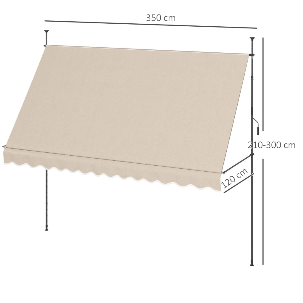 Bancarella da esterno pieghevole regolabile ¨C zephmum ¨C metallo sabbia 120x35x210 cm