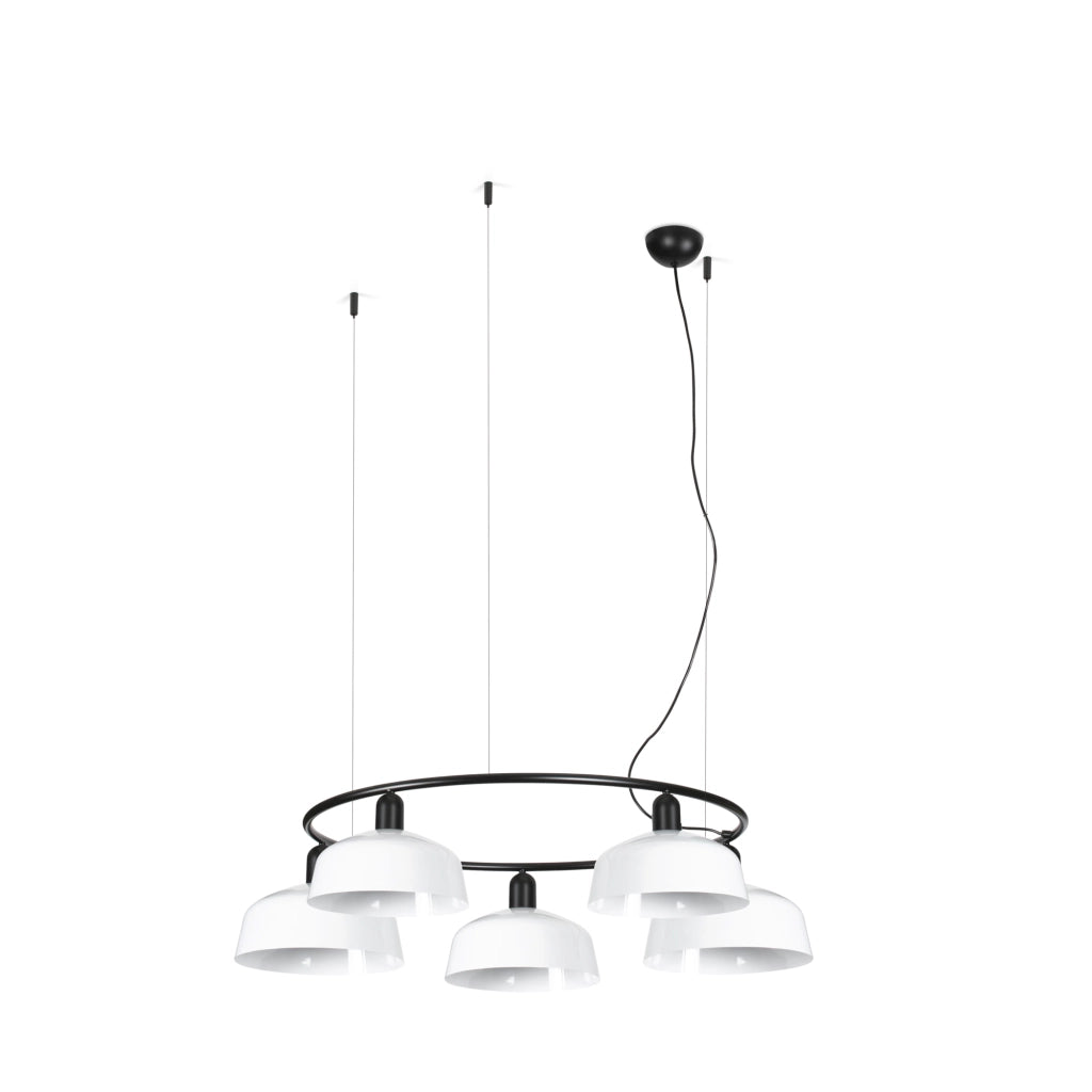 TATAWIN M metallo 5L Lampada sospensione circolare bianca