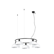 TATAWIN M metallo 5L Lampada sospensione circolare bianca