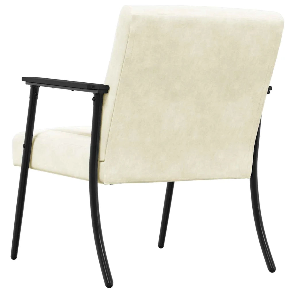 poltrona Crema 59 x 75 x 78 cm Velluto