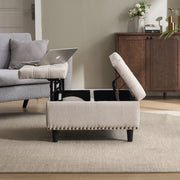 Panca Contenitore Imbottita ¨C MINIMAL ¨C Beige, seduta con vano, soggiorno camera